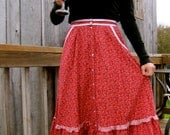 Jessica Gunnies Sax Red Prairie Bohemian Skirt