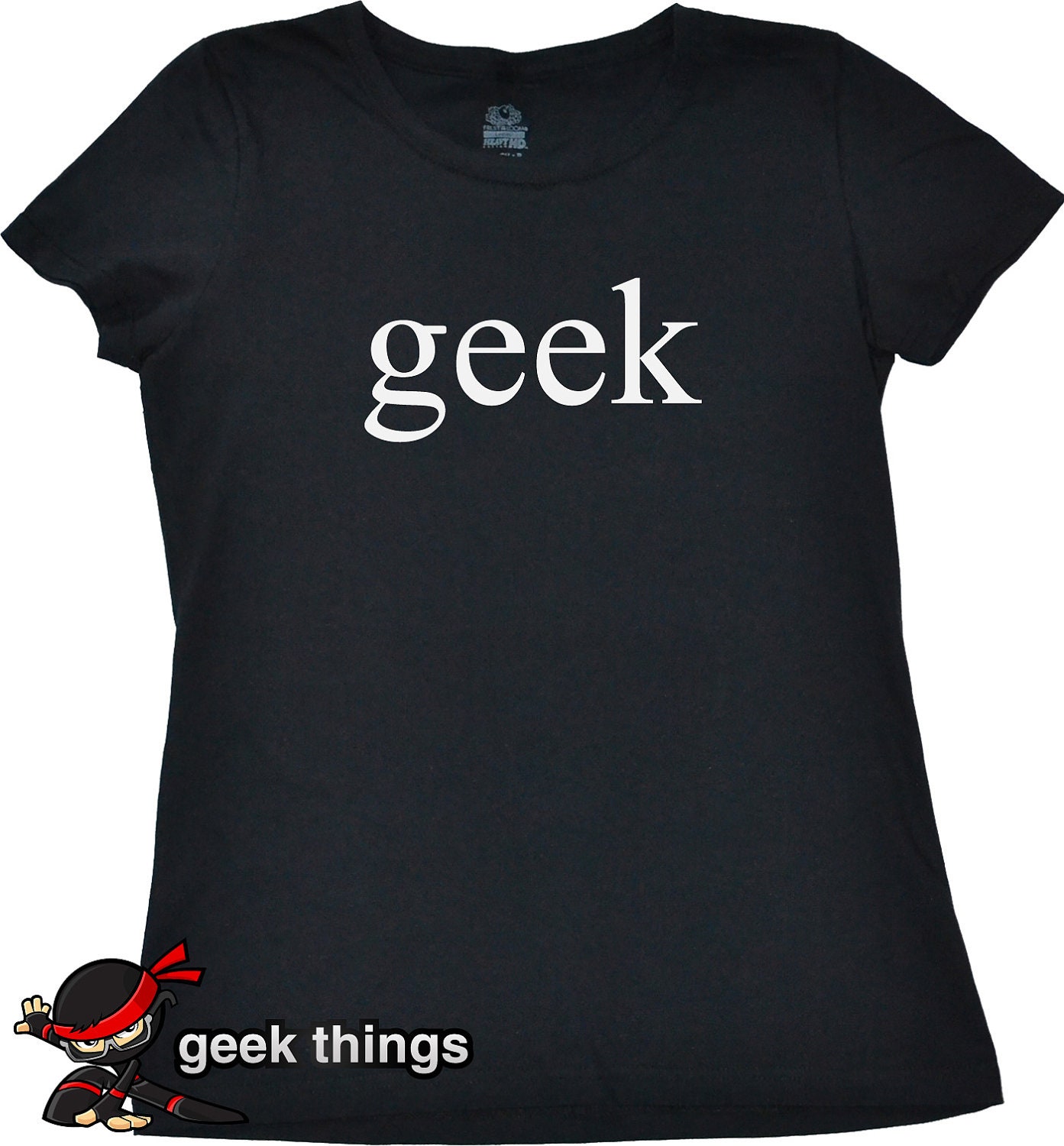 Womens geek tshirt screenprint short sleeved cotton geekery t shirt women girls sister teen gift black plus more colors S-3XL