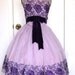 RESERVE - 1950's Embroidered Purple Bouffant Prom Gown