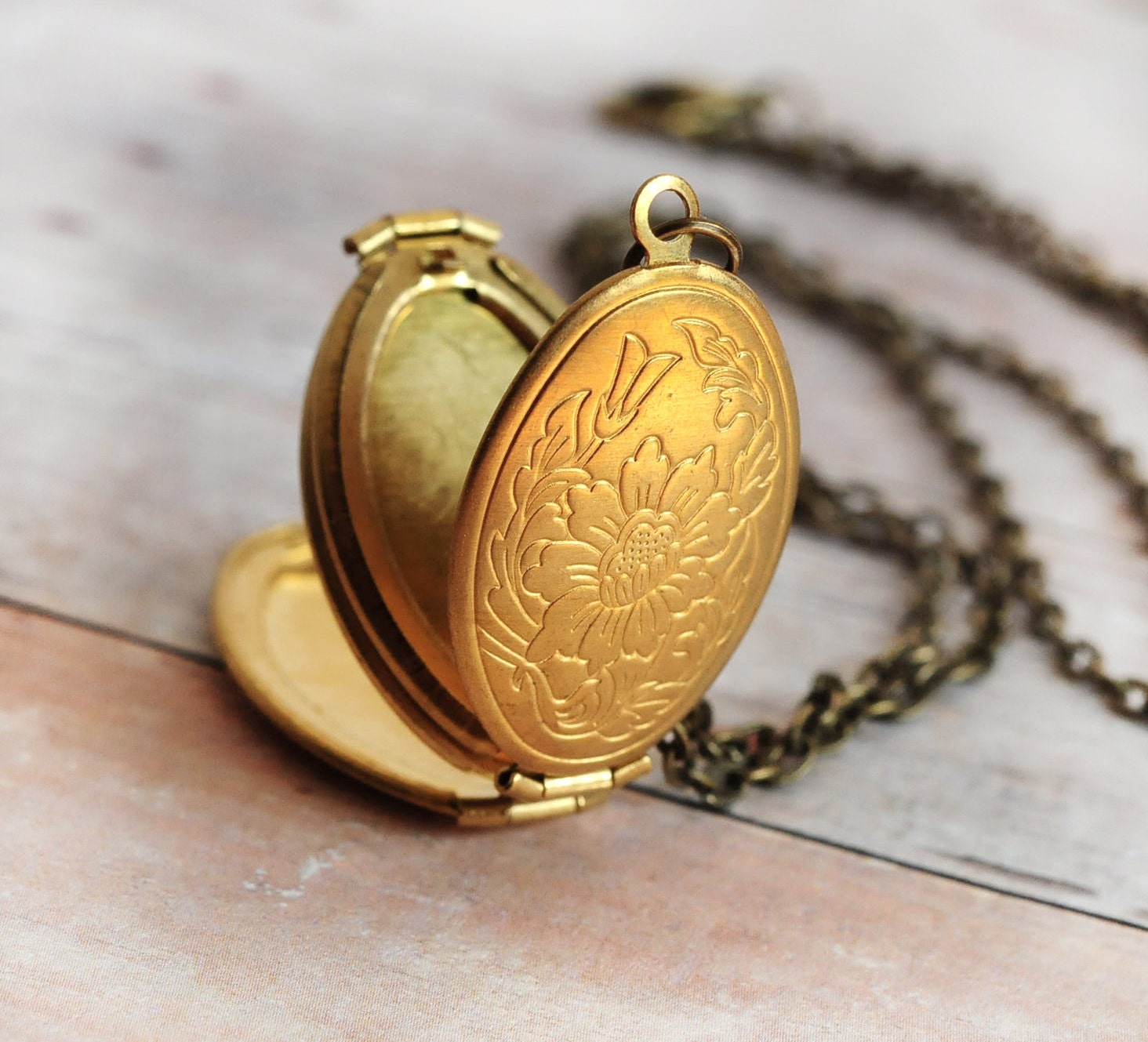 Gold Locket FREE SHIPPING Necklace Jewelry Mothers by