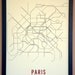 Paris Typographic Transit Map Poster