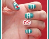 NAILED IT DECALS: 1 Sheet of 44 Stripe Nail Decals (You Pick the Color)