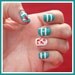 NAILED IT DECALS: 1 Sheet of 44 Stripe Nail Decals (You Pick the Color)