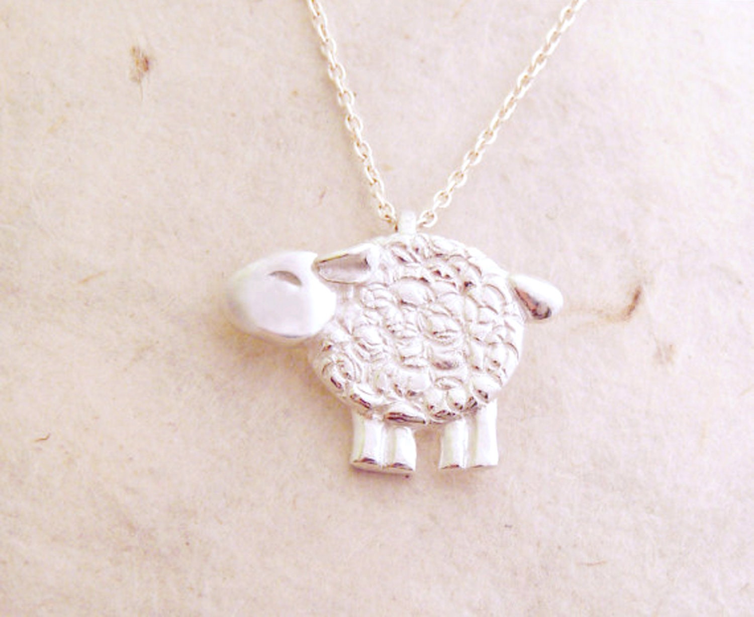 Silver Sheep Necklace (Pure Silver Pendant)