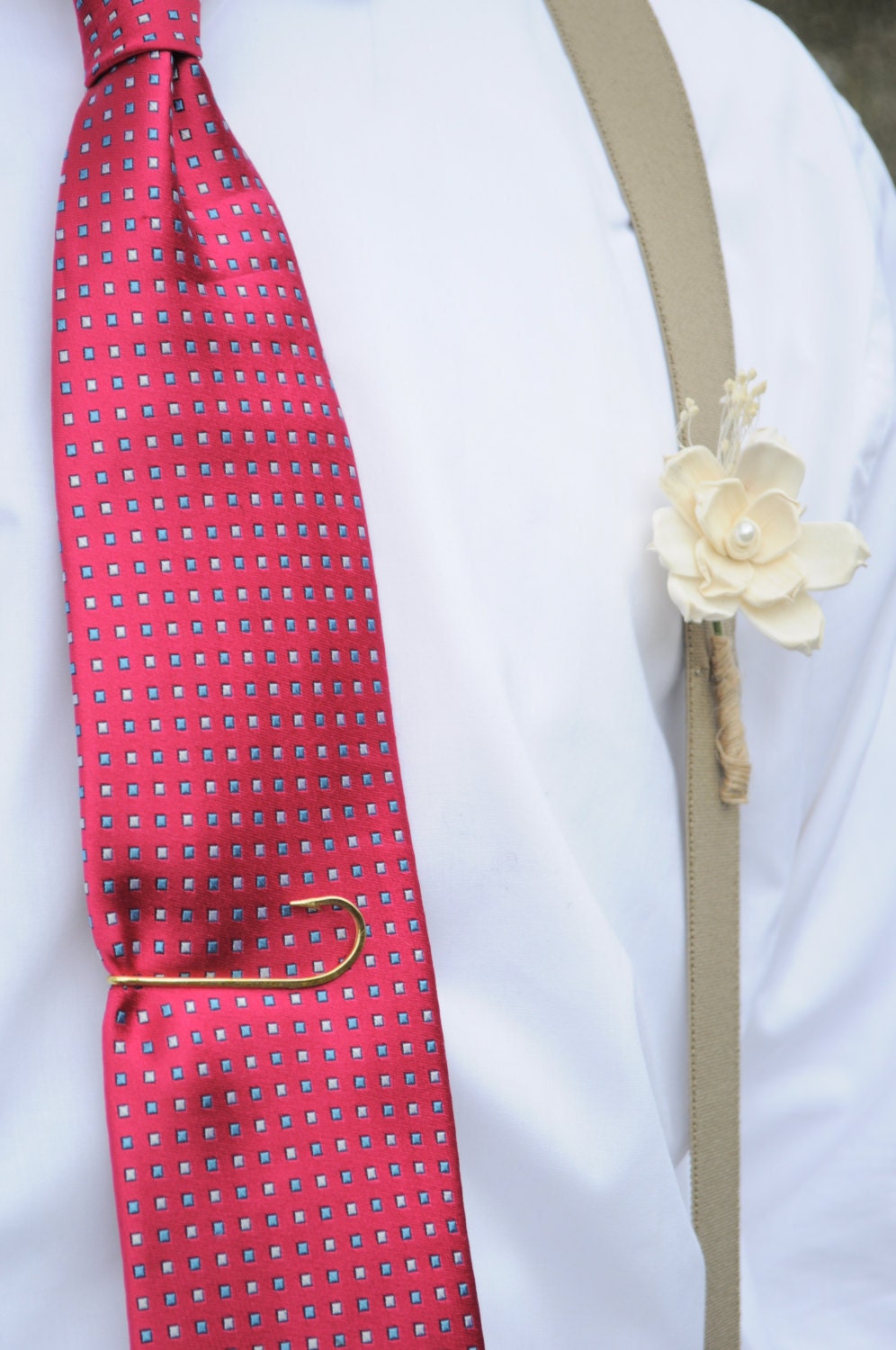 Ivory Boutonniere- Made to Order Groom, Groomsmen, Sola Flower, Wedding, Wedding Flowers, Shabby Chic Wedding, Rustic Wedding