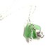 Beach Glass Jewelry, Green Seaglass Charm Necklace