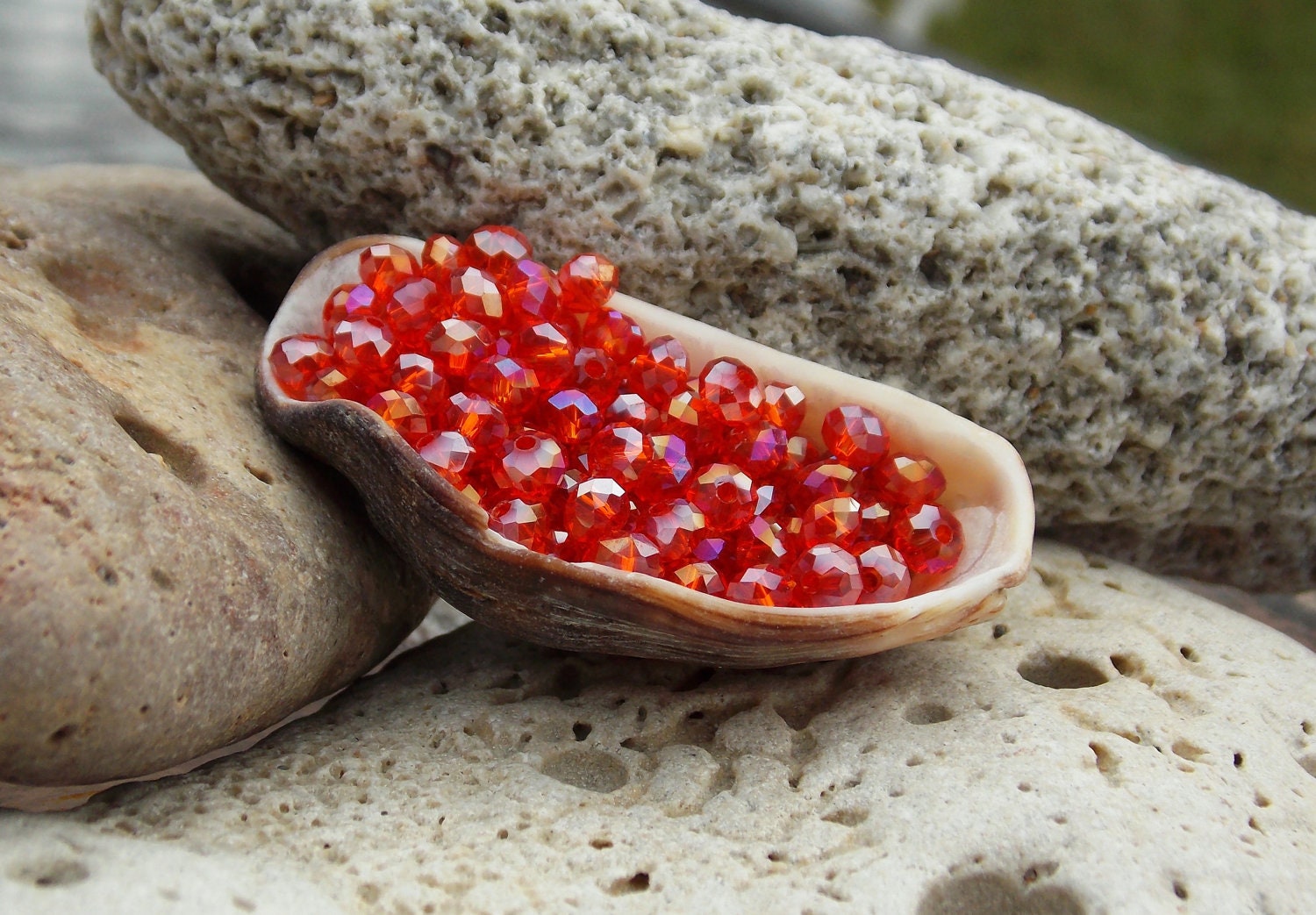 Swarovski Red Crystal Round Beads - 3x4mm - Under 5