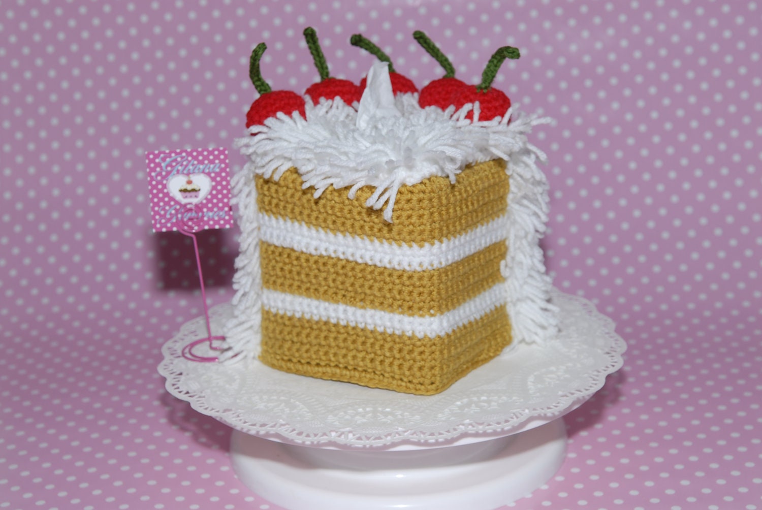 Coconut Cake Tissue Box Cozy Cover