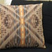 Pendleton wool pillow, Navajo inspired contemporary primitive pattern, subtle colors of grey, brown, tangerine 18 x 18