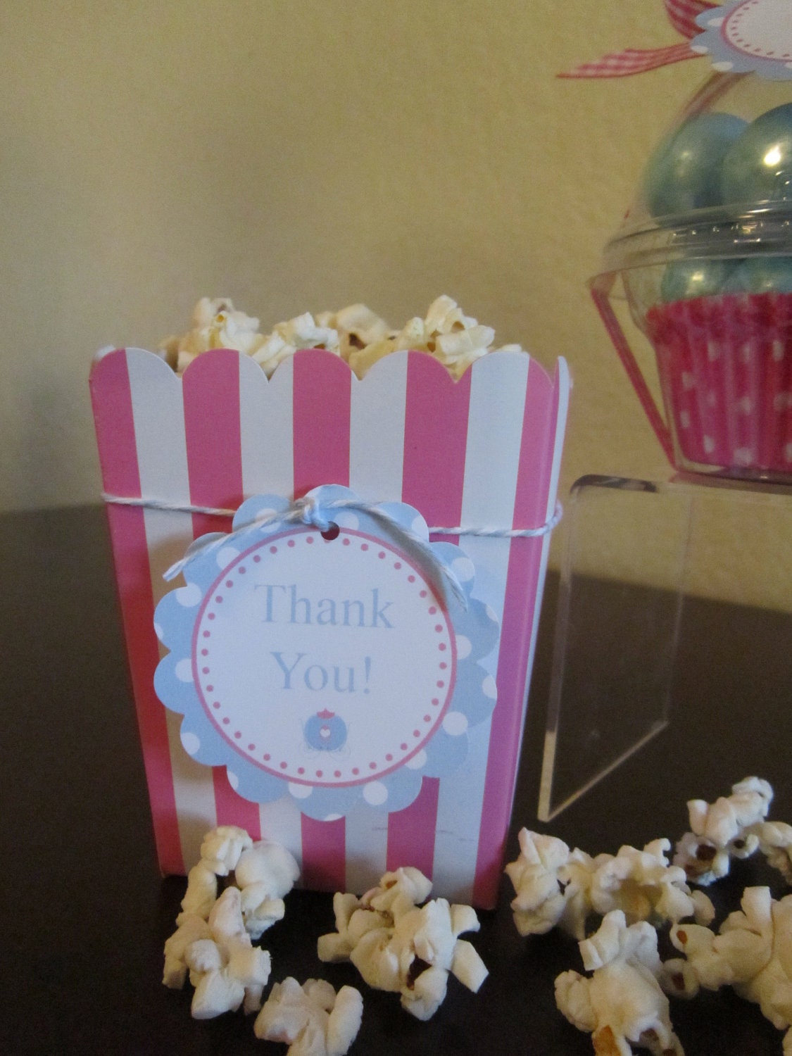 Striped MINI Popcorn boxes "Your Choice" of colors / set of 6 Il_170x135