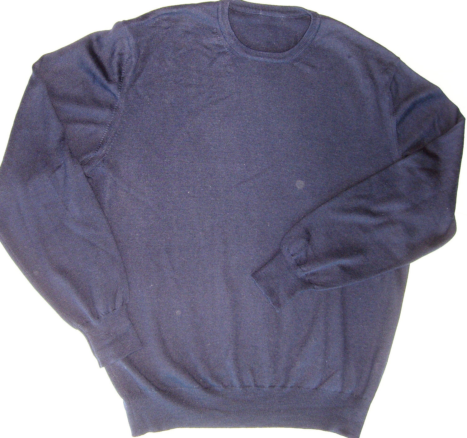 Vintage 100% Wool navy blue men sweater,fair condition,great price