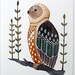 Owl Illustration Art - Watercolor Painting - Archival Print - Little Owl Mosi by Marisa Redondo