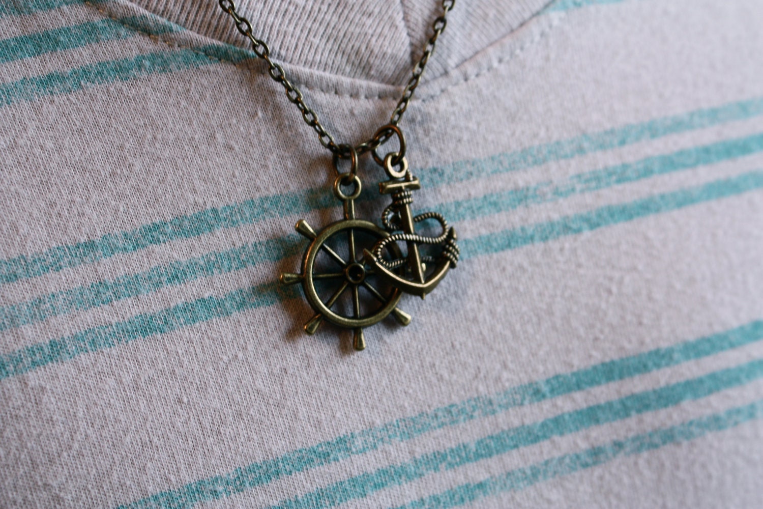 UNISEX Nautical Necklace in Bronze