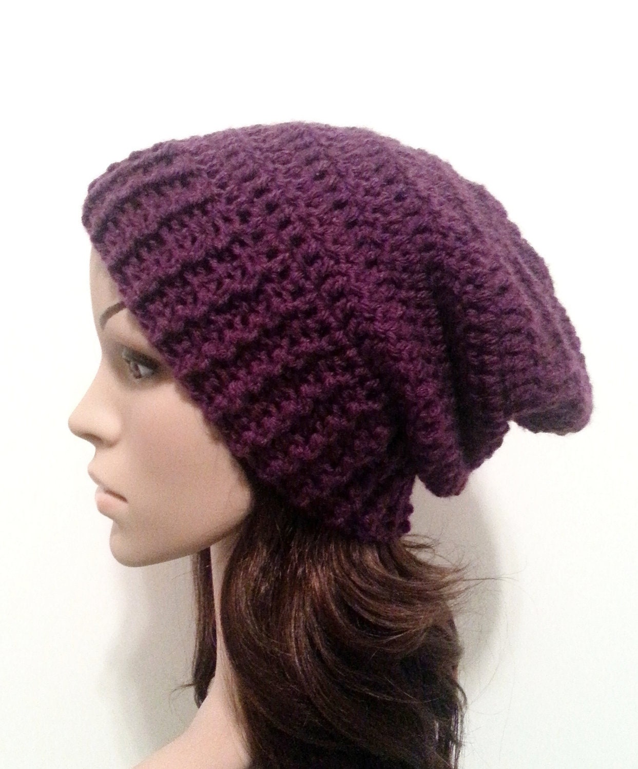 Everyday Slouch Hat - Eggplant - made to order