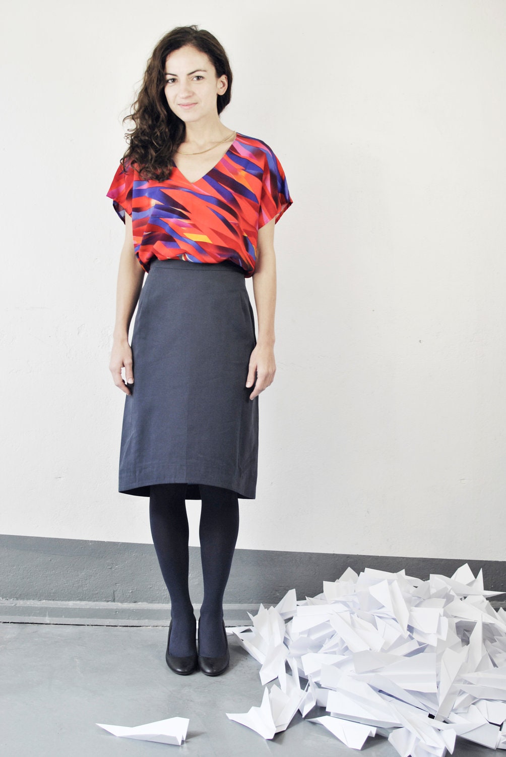 fashion, top, viscose shirt, pattern, colorful, sleeveless, oversized