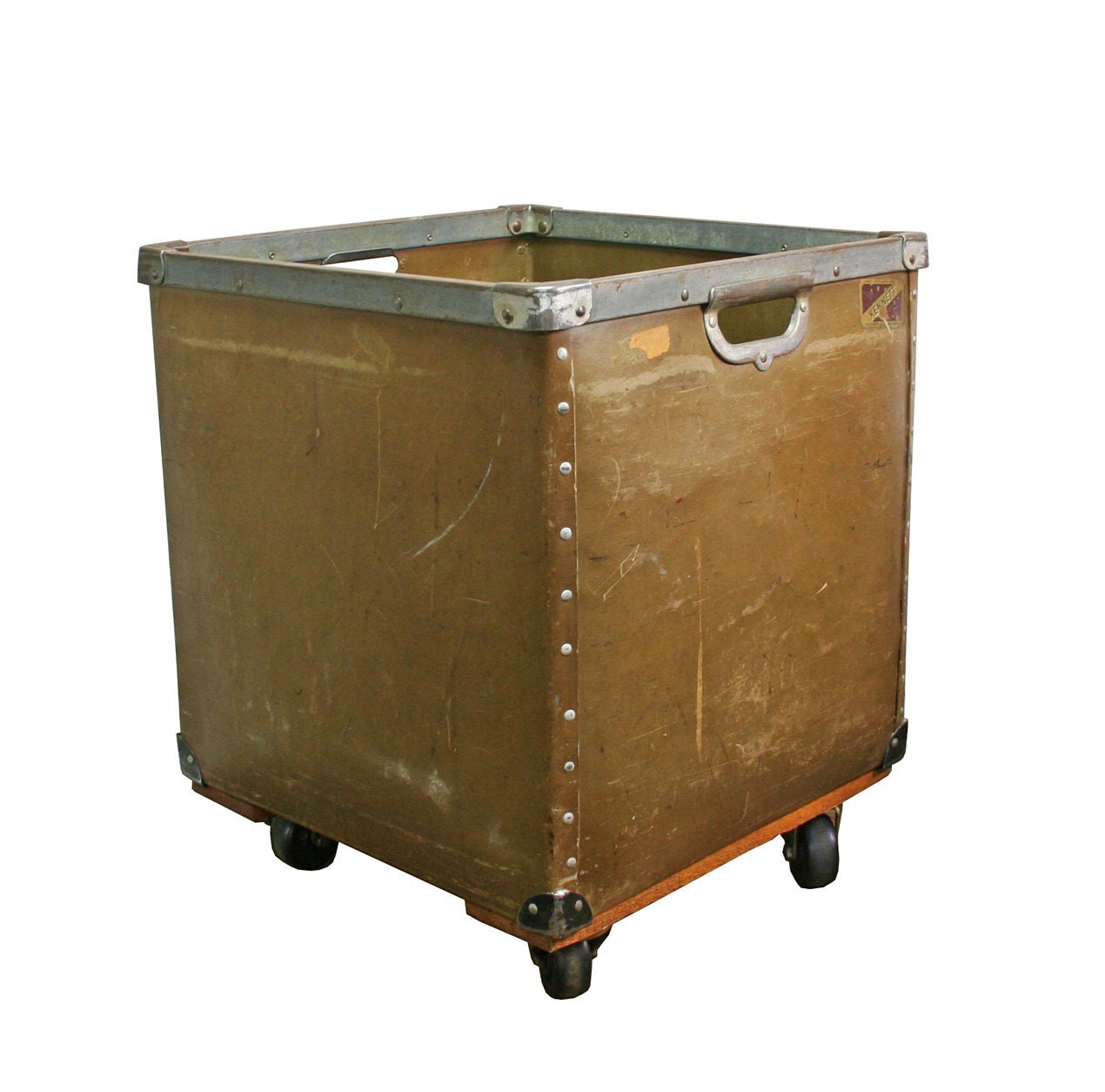 Vintage Industrial Laundry Cart -- Industrial Storage Cart