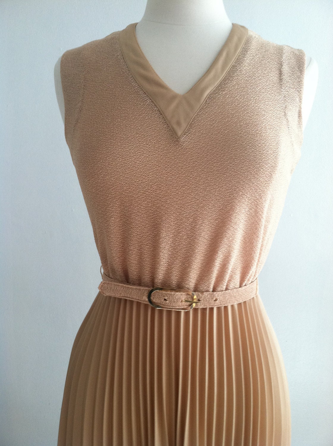 Gold Pleated Dress