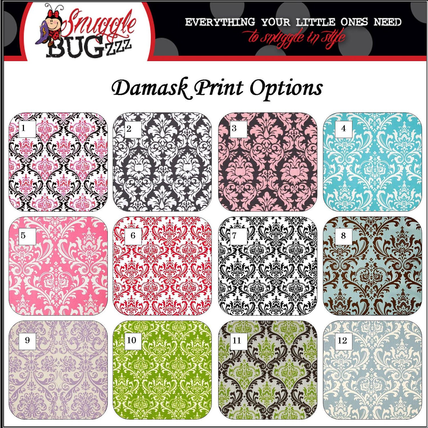 CUSTOM Damask Minky TODDLER Blanket Designed By You For Boy or Girl