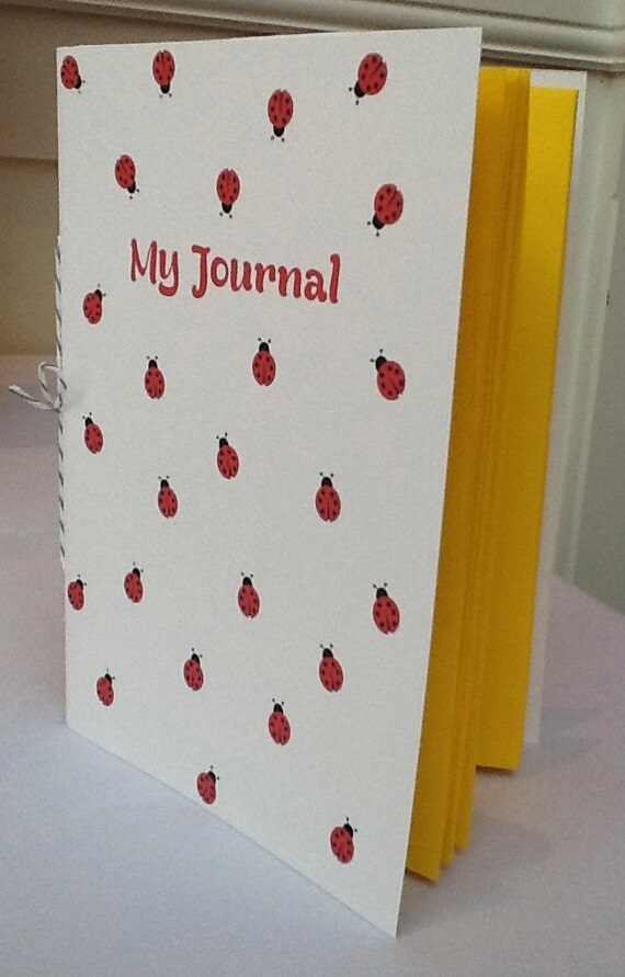 Ladybugs Journal Diary - Hand Stitched Kid's Art Book - Sketchbook - Handmade Journal - Paper Journal Il_570xn