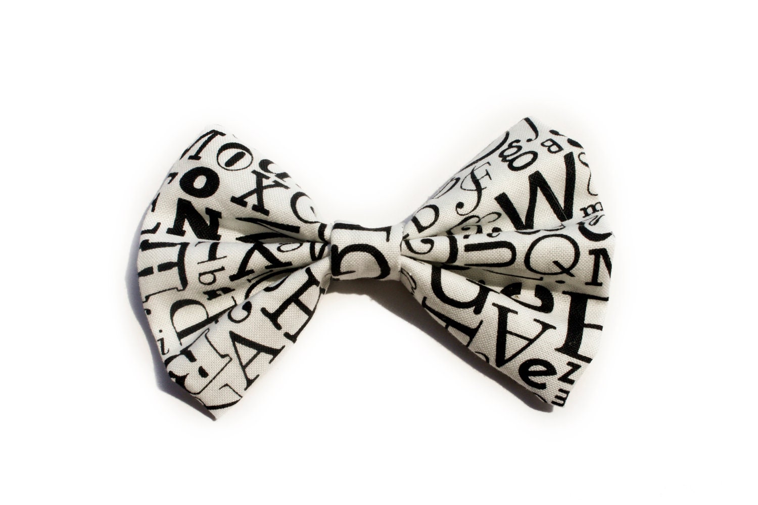 Crazy Newsprint Letter Bow