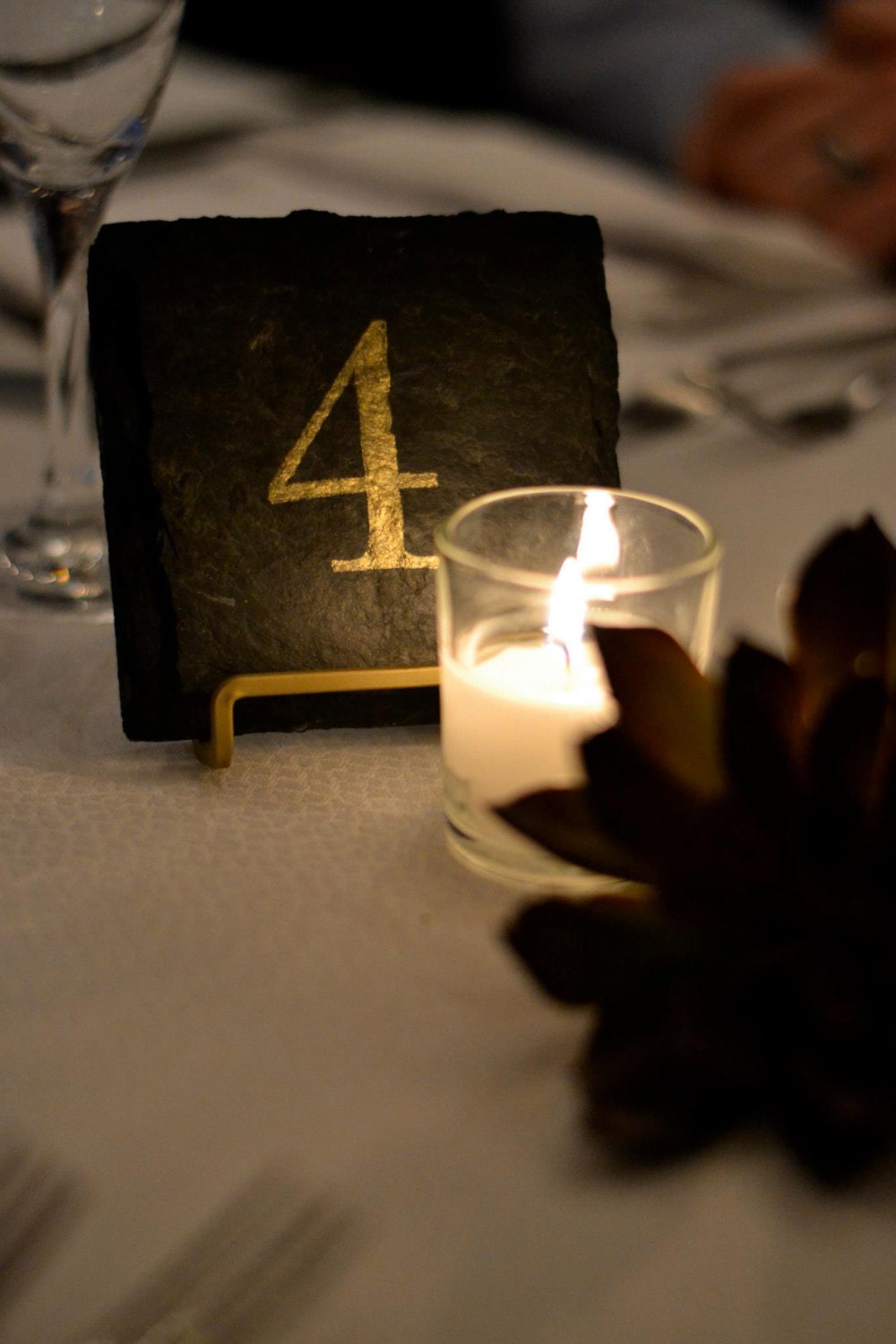 Slate Wedding Table Numbers - 12 color options