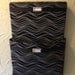 Fabric Wall Pockets with two pockets / ideal as a mail organizer, magazine holder or file folder organizer.  Black and white pattern