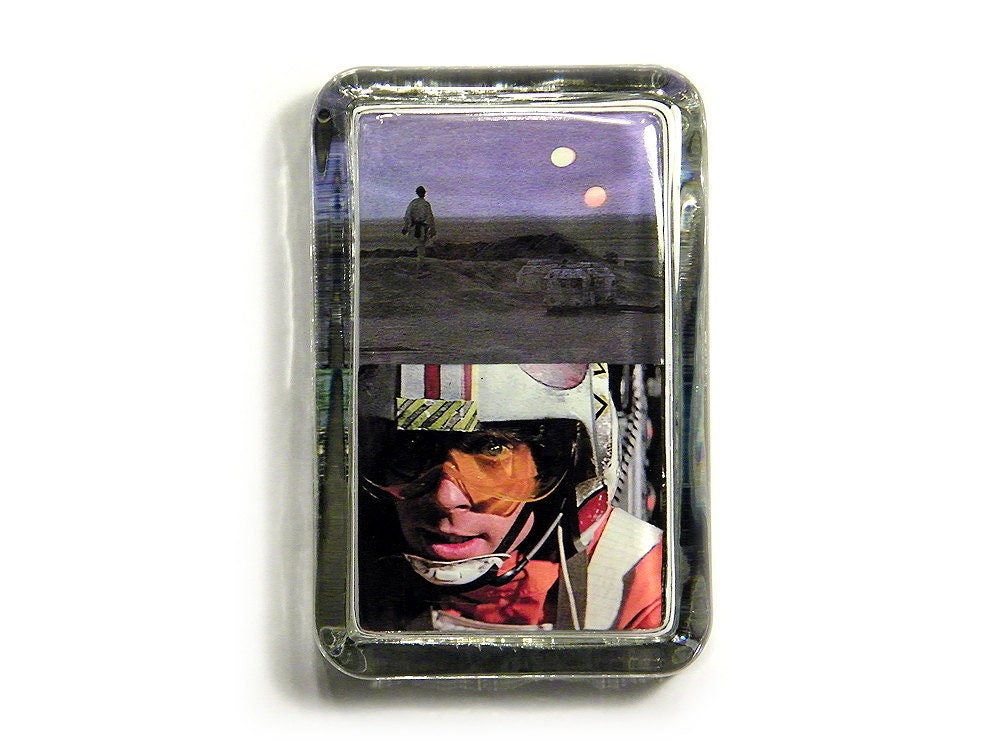 Star Wars Luke Skywalker Tatooine X-Wing Fighter New Hope Dimensional Motion - Sliding Image Sculpture