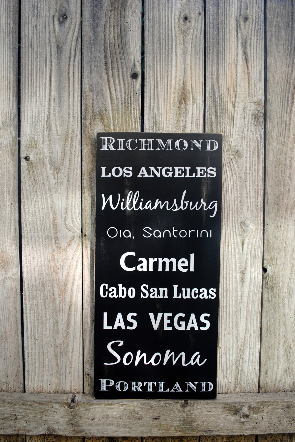 5 year Anniversay Gift wood Destination Sign CUSTOMIZED