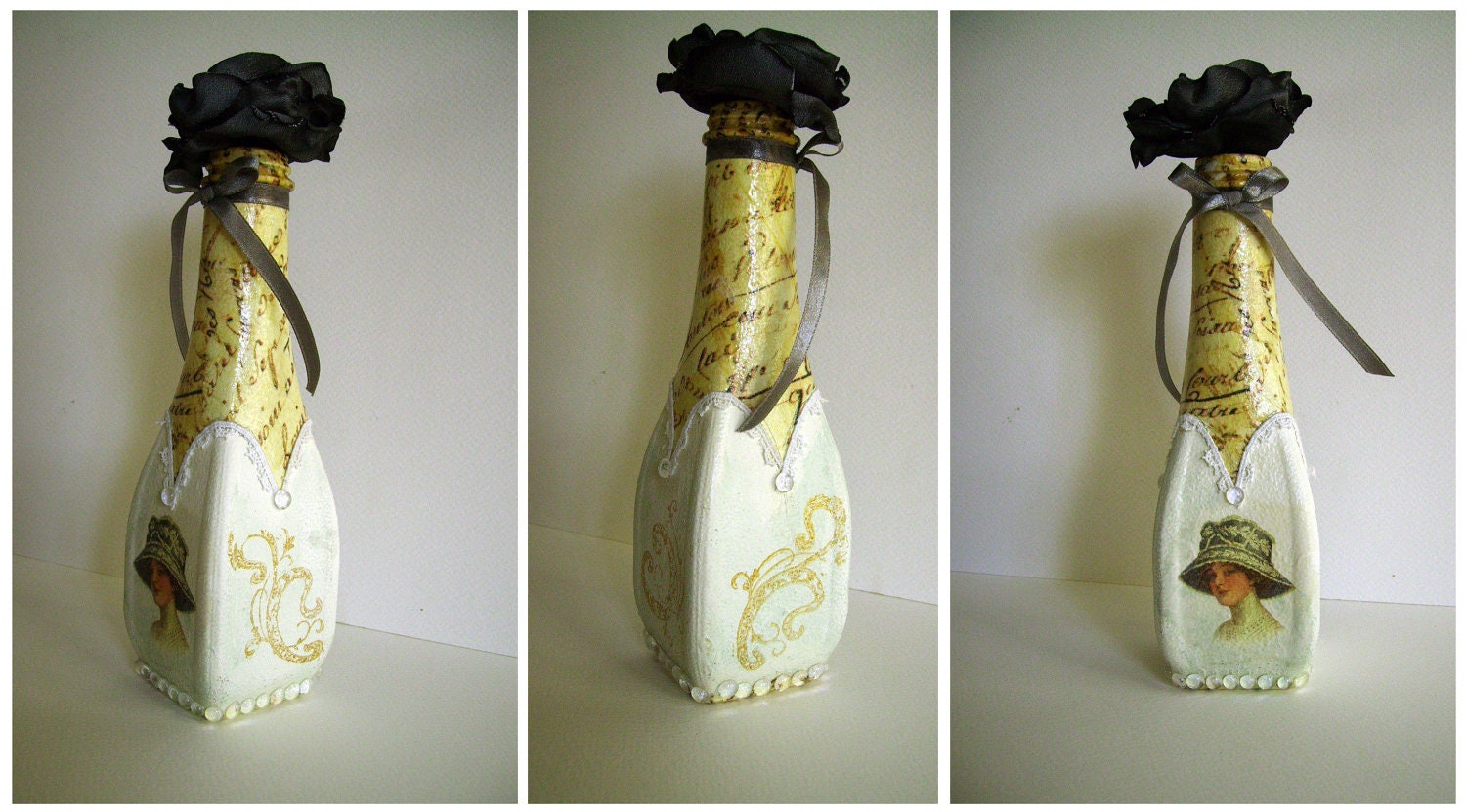 OOAK--Decorative bottle - agnieszkamalik