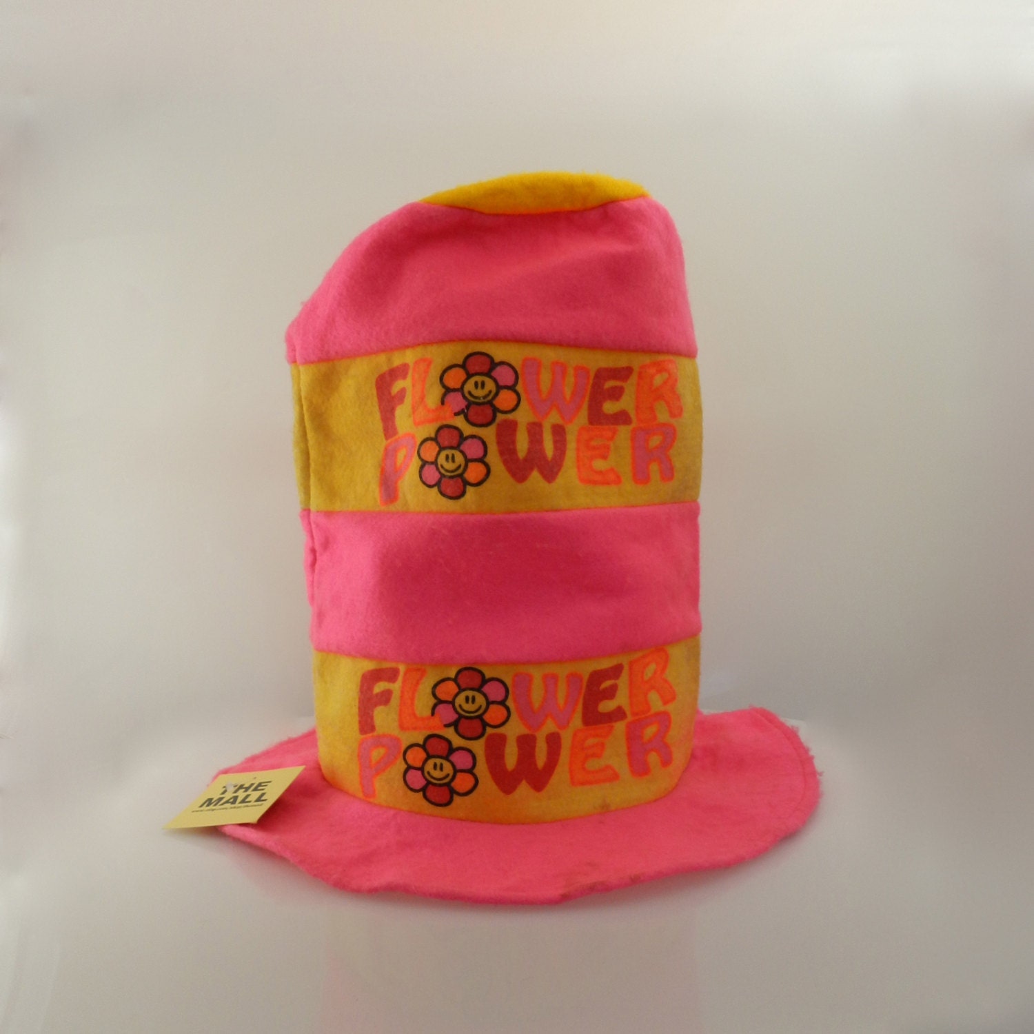 90s Flower Power Dr. Seuss striped stovepipe hat / Dionne Clueless / CLUB KID