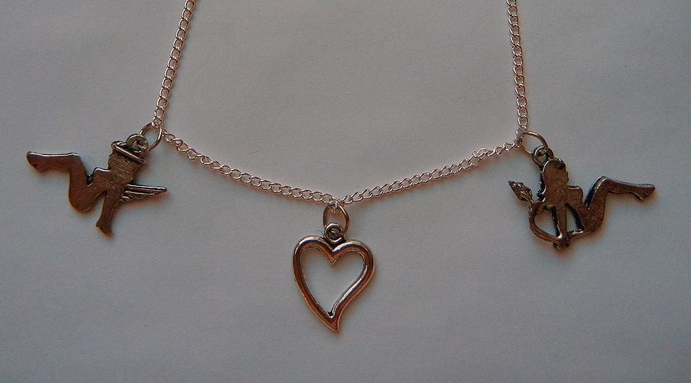 Annaby or any demon and angel pairing necklace - Supernatural