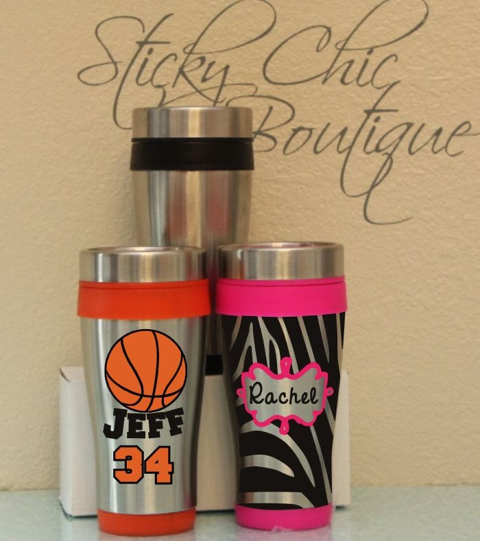 Personalized Stainless Steel Coffee tumbler, insulated, double walled