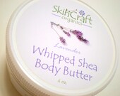 Lavender Whipped Shea Body Butter w/ Jojoba Oil -  All Natural - Organic - Vegan