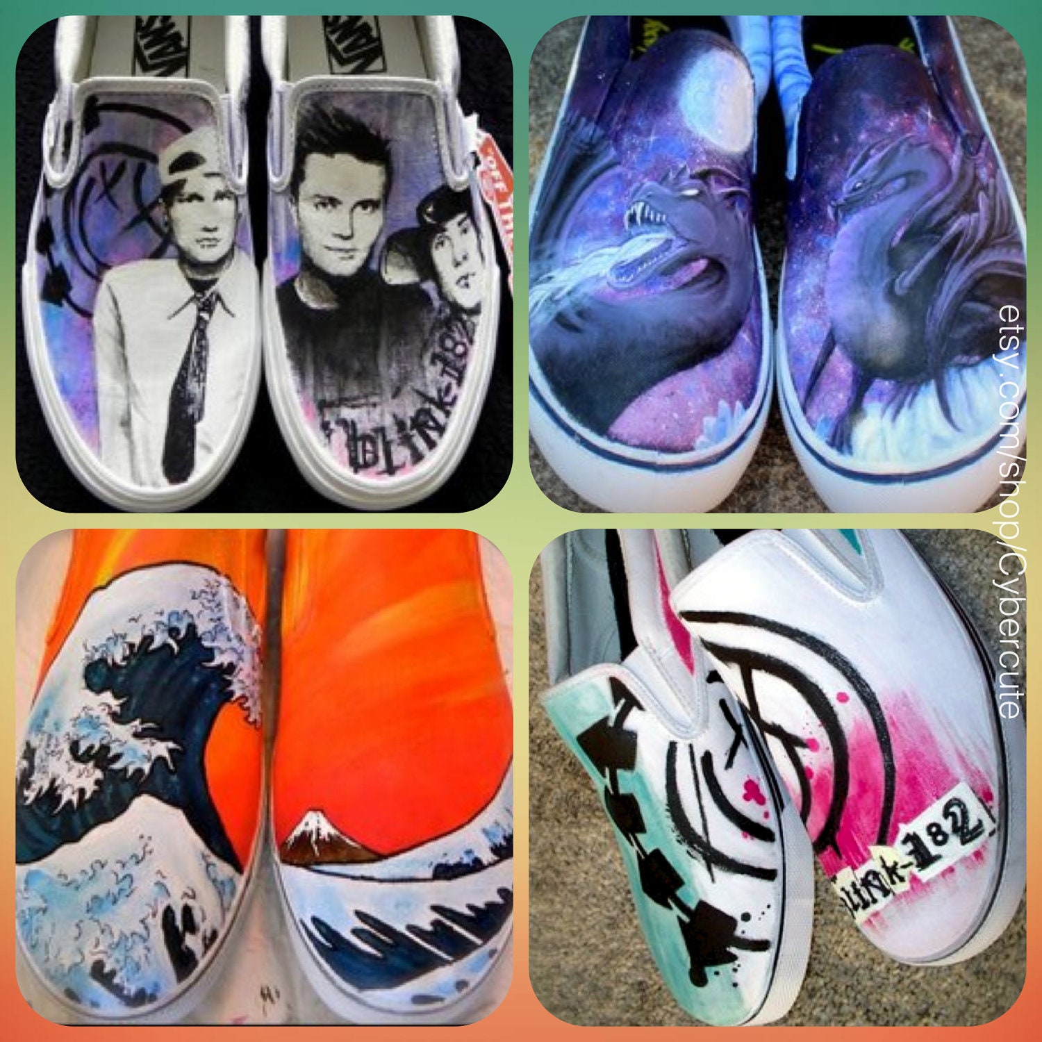 Awesome Custom Painted Shoes by AshKetchmm