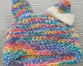 rainbow kitty ears hat with bow