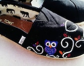 Owl Be There For You custom hand painted TOMS