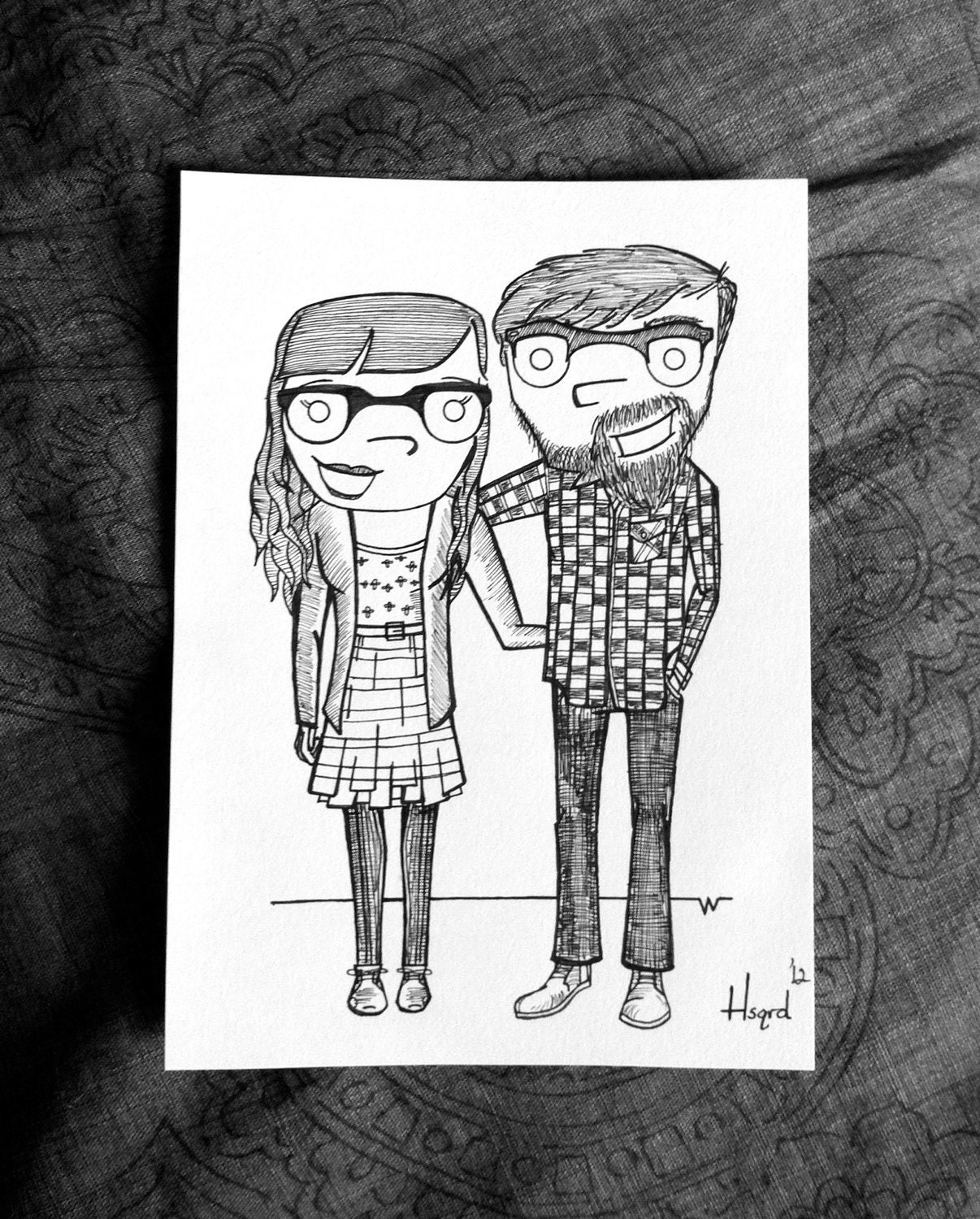 Custom Illustrated Portrait - 5x7