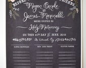 Custom Wedding Certificate/ Chalkboard inspired