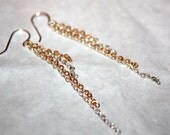 ursa minor - long chain earrings by lilla stjarna - 14k gold, sterling silver - statement earrings, dangle earrings,  bridal jewelry