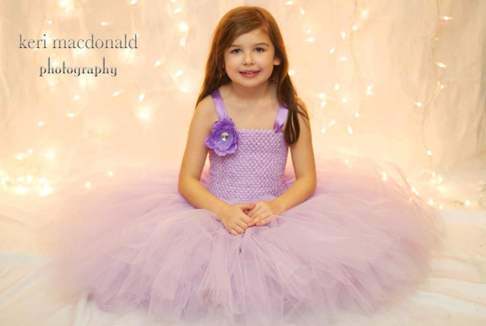 Wisteria Purple Flower Girl Tutu Dress, 2T-4T, Perfect for Birthday, Wedding, Photo shoots and Formal