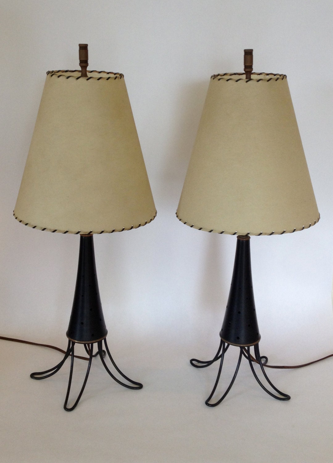 Mid Century Atomic 1950's Lamps-Pair