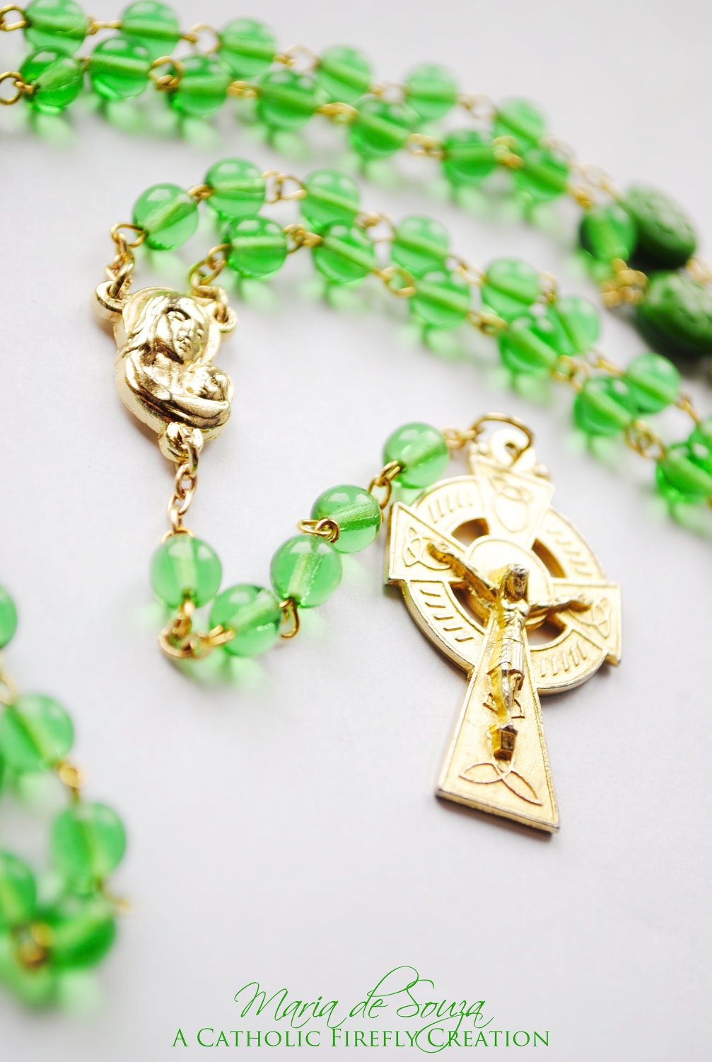 Green and Gold Irish Rosary