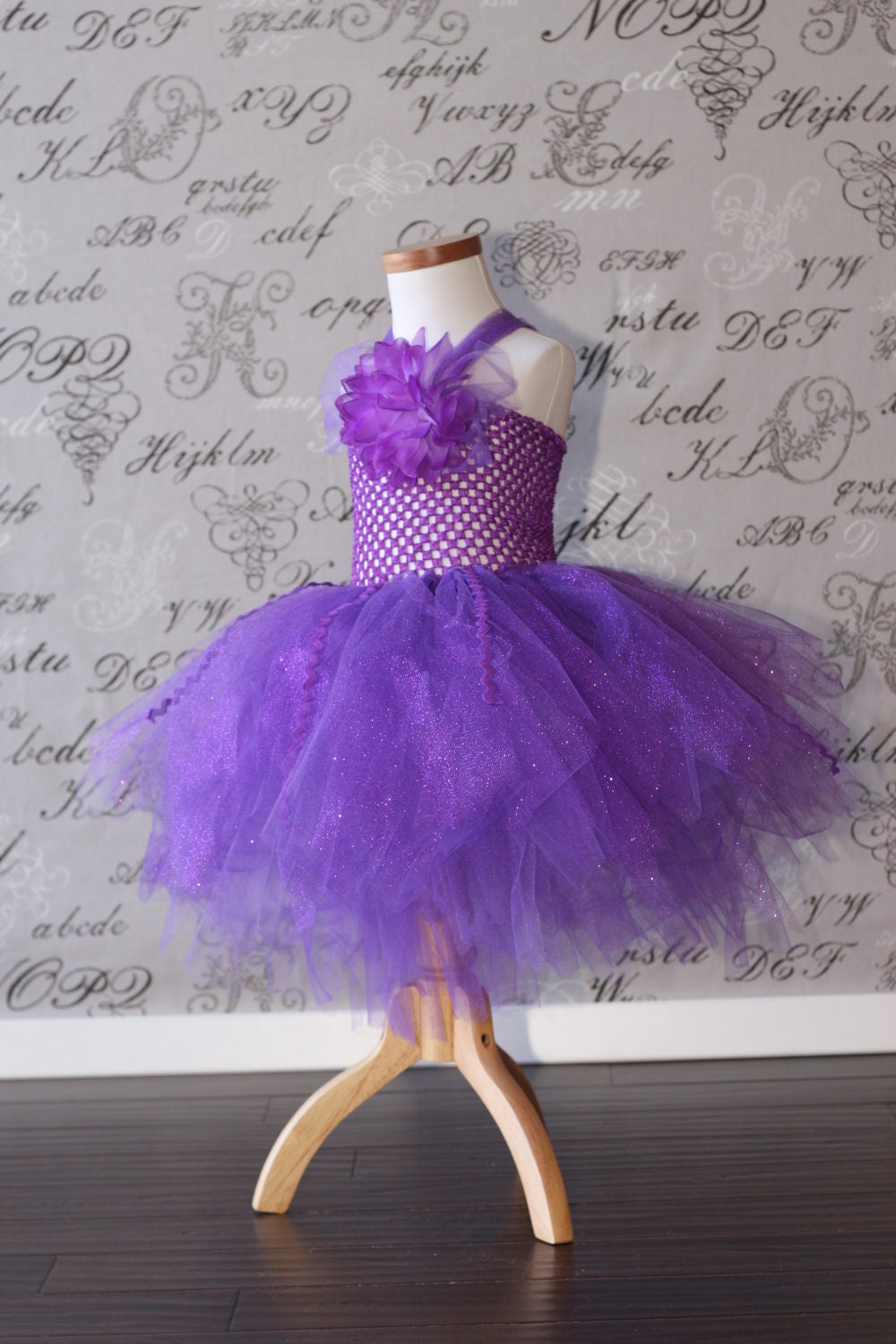 Purple Princess Fairy Tulle Tutu Dress-up Halloween Costume Flower Girl Dress Photo Prop Wings Disney Children Toddler Infant Custom Crochet