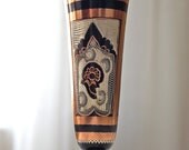 Hand Made Copper Vase Etched Copper Decoration Unique Gifts for Her Vintage Christmas Mothers Day