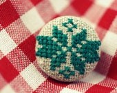 Norwegian Star - Fabric Covered Brooch Pin