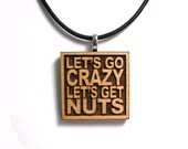 Prince Musician Lyric Jewelry JukeBlox Necklace - Let's Go Crazy Let's Get Nuts
