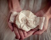 Cotton Wedding Bridal Garter with Butterfly - Wedding Accessories - Woodland Wedding Garter Belt