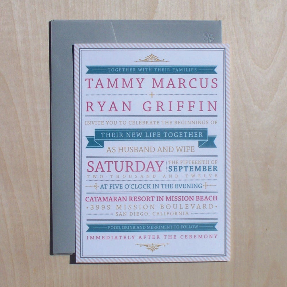 Poster Invitation - modern invitation, cosmopolitan chic, sophisticated, glamorous editorial wedding