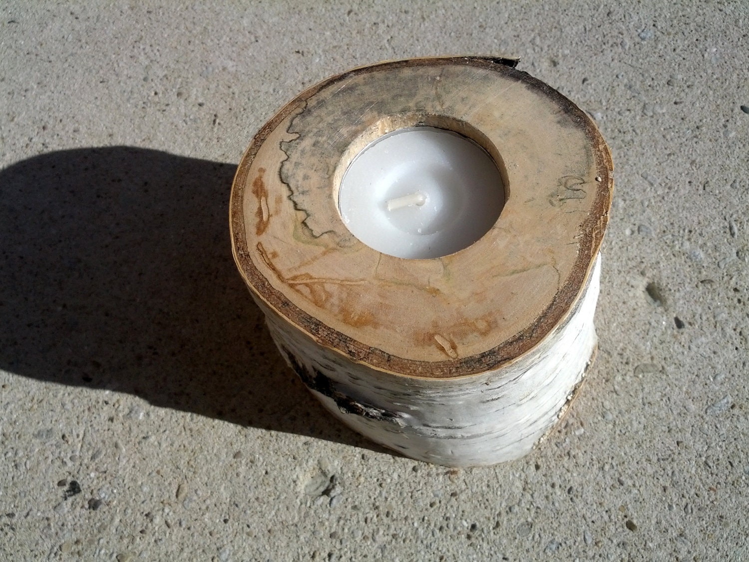Small Birch Tea Light Holder,Birch Holder, Wood Holder, Birch Home Decor, Rustic Home Decor