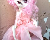 Art Doll Paper Clay OOAK Coral